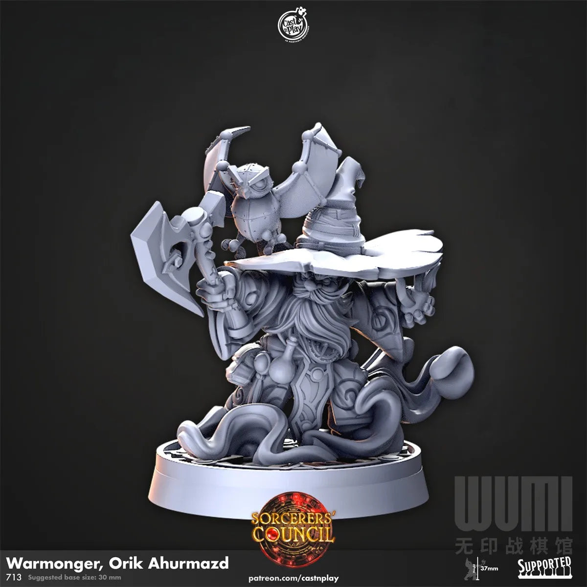 3D Printing Microscopic Models【 Warlock Club 】 Dwarf Tiflin Eight-armed Creature Turtle DND Board Game Piece Model