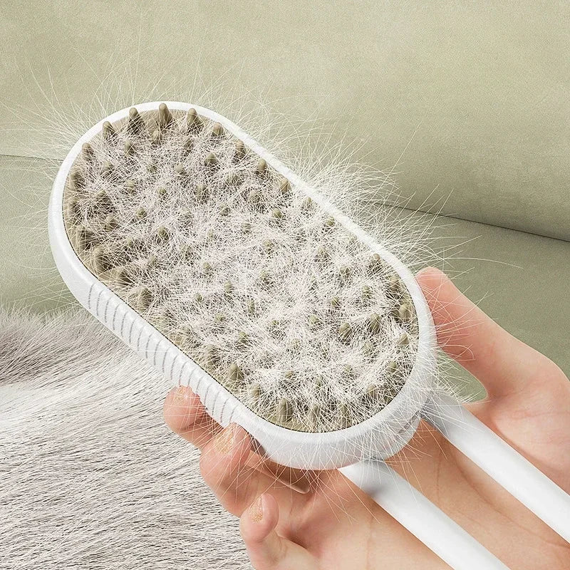 3-in-1 Pet Grooming Brush with Electric Spray function for effortless Grooming