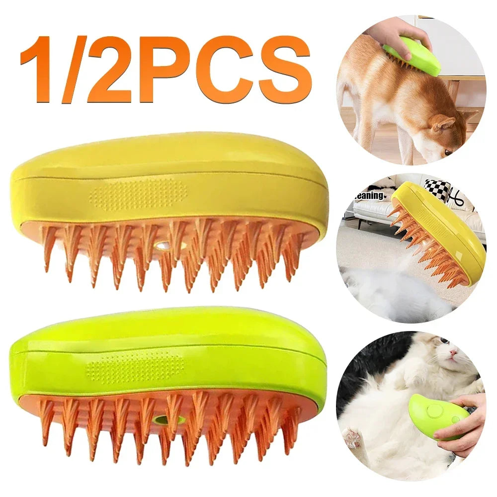 3-in-1 Pet Grooming Brush with Electric Spray function for effortless Grooming