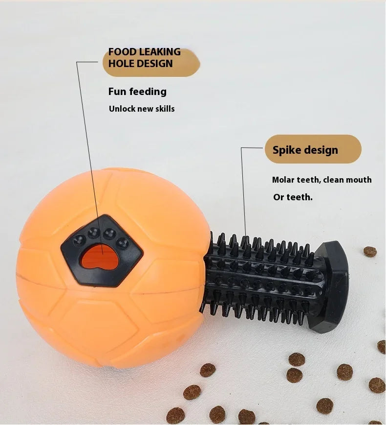 Interactive Soccer/Football Ball Dog Toy with Treat-Dispensing Feature