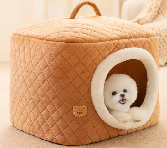 Cozy Pet Cave - Removable Enclosed House for Cats and Dogs