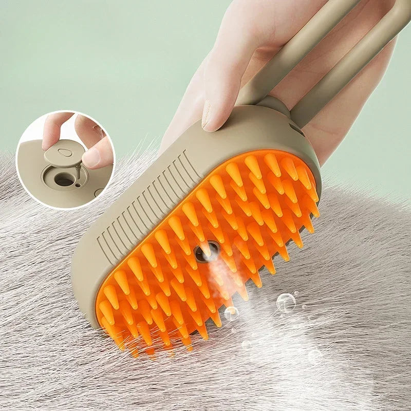 3-in-1 Pet Grooming Brush with Electric Spray function for effortless Grooming