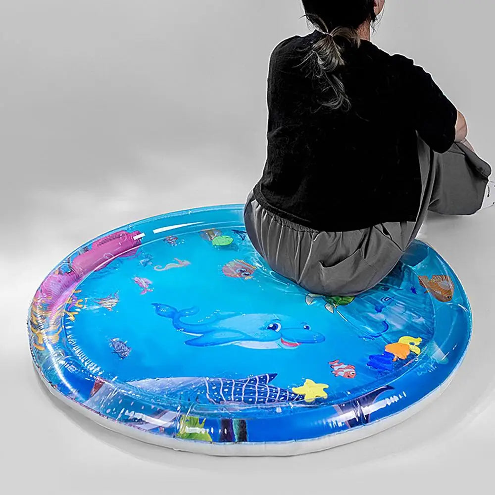 Water Inflatable and Sensory Play Mat For Cats And Dogs With Fish Sea Theme