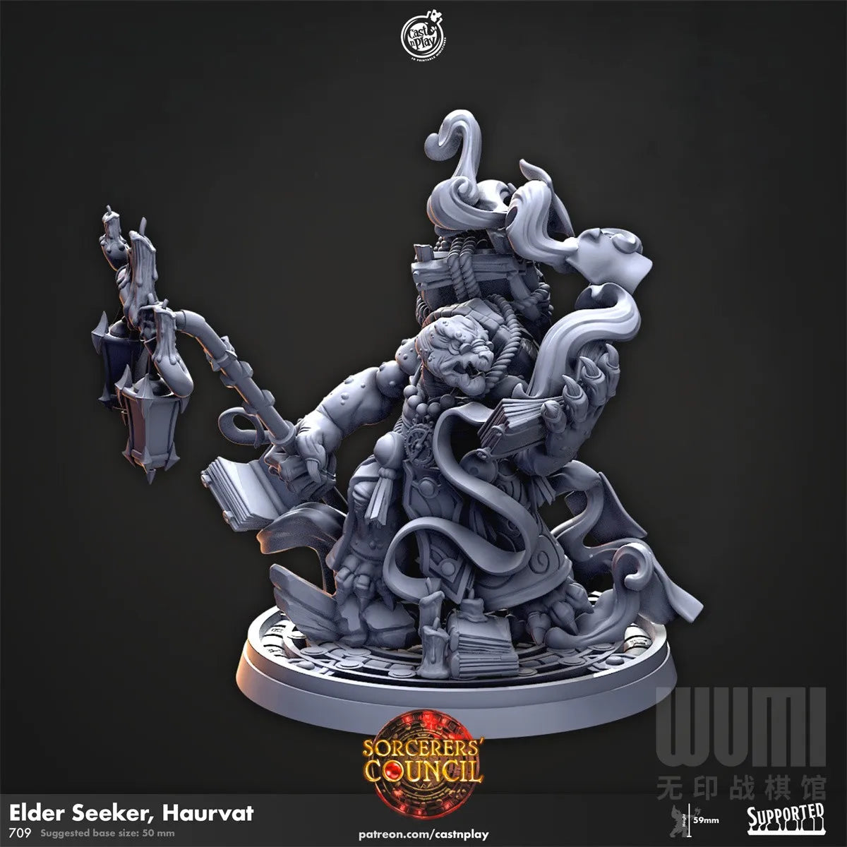 3D Printing Microscopic Models【 Warlock Club 】 Dwarf Tiflin Eight-armed Creature Turtle DND Board Game Piece Model