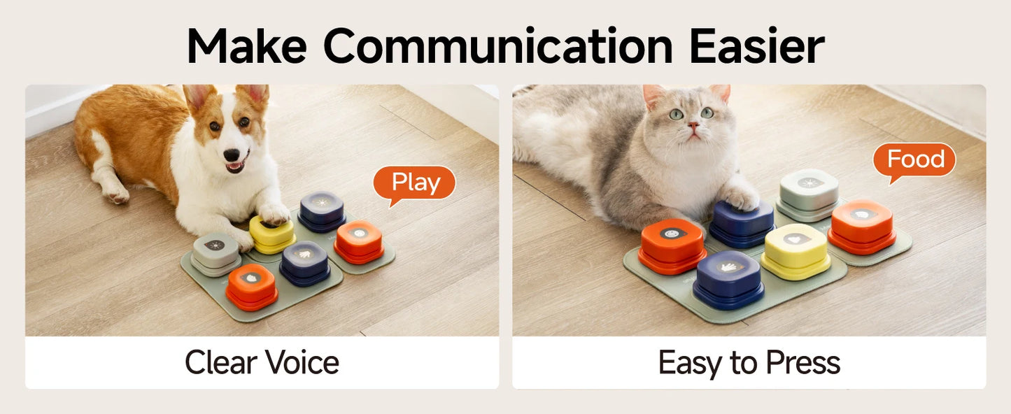 Recordable Communication Toy for Dogs and Cats with Talking Button Set - MEWOOFUN