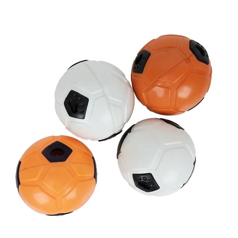 Interactive Soccer/Football Ball Dog Toy with Treat-Dispensing Feature