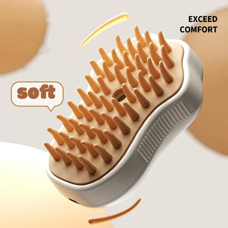 3-in-1 Pet Grooming Brush with Electric Spray function for effortless Grooming