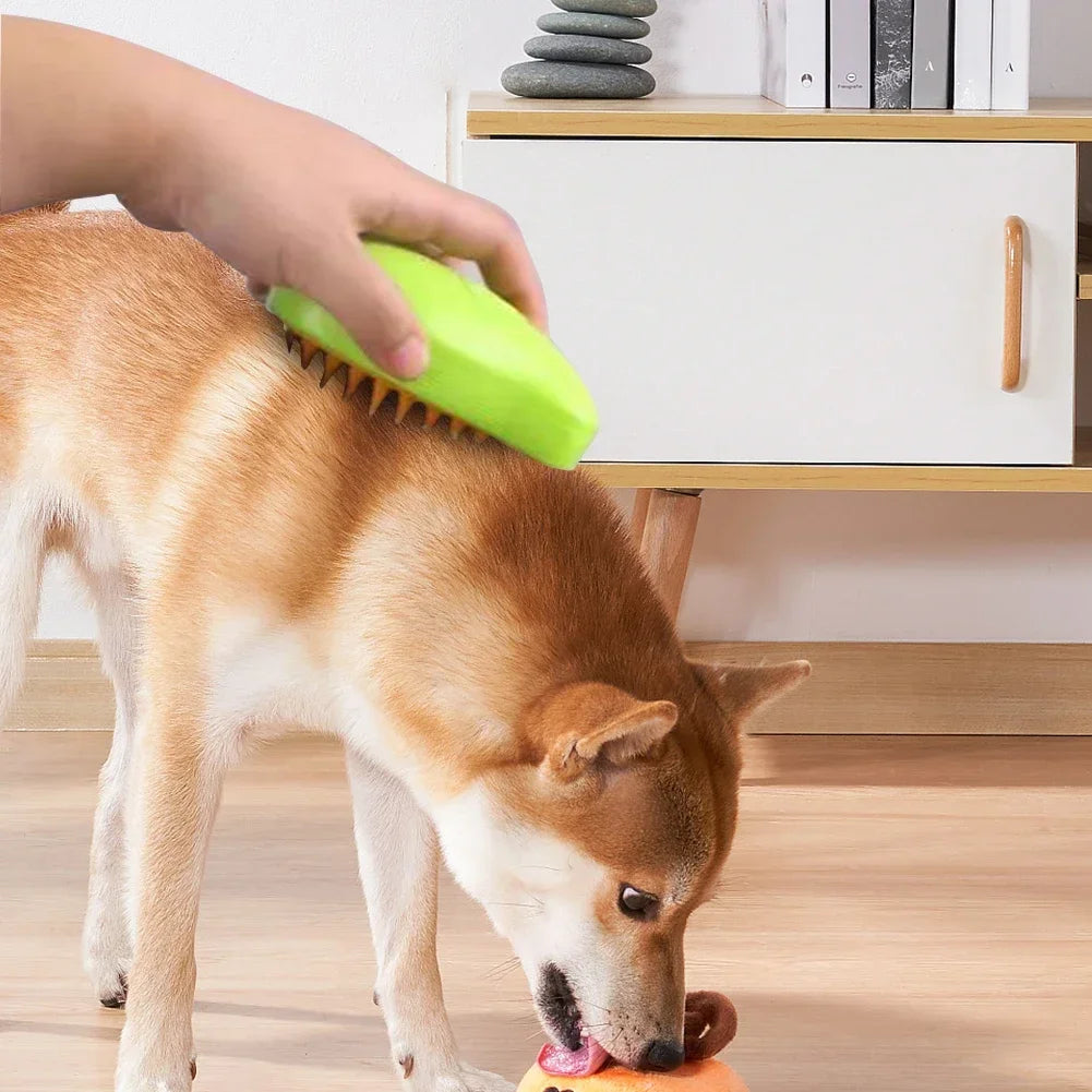 3-in-1 Pet Grooming Brush with Electric Spray function for effortless Grooming