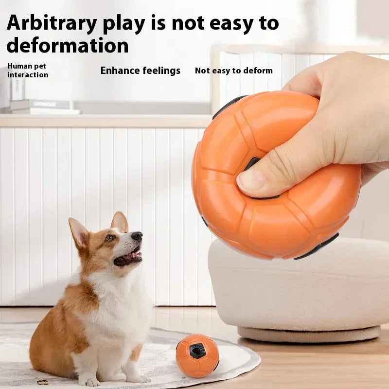 Interactive Soccer/Football Ball Dog Toy with Treat-Dispensing Feature