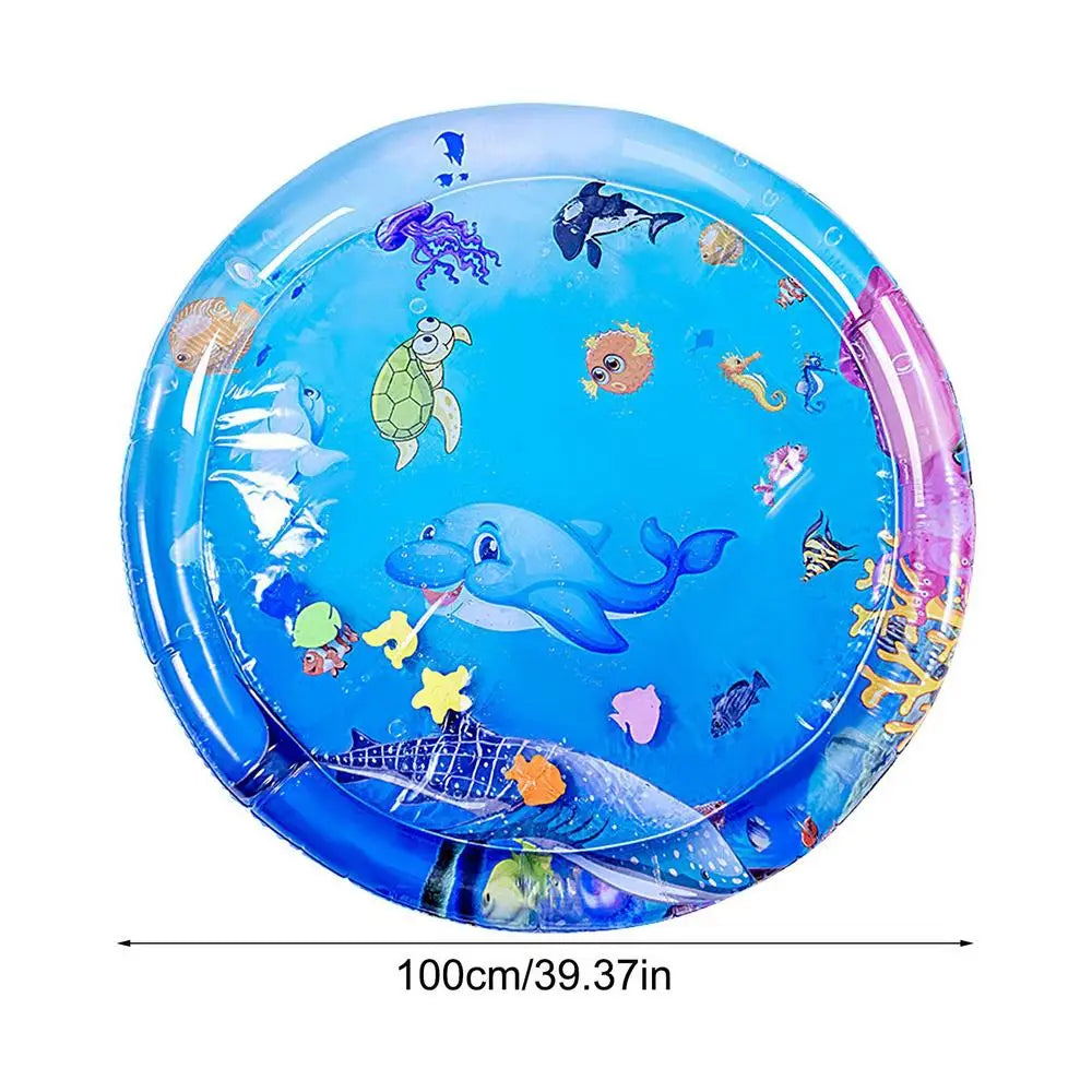 Water Inflatable and Sensory Play Mat For Cats And Dogs With Fish Sea Theme